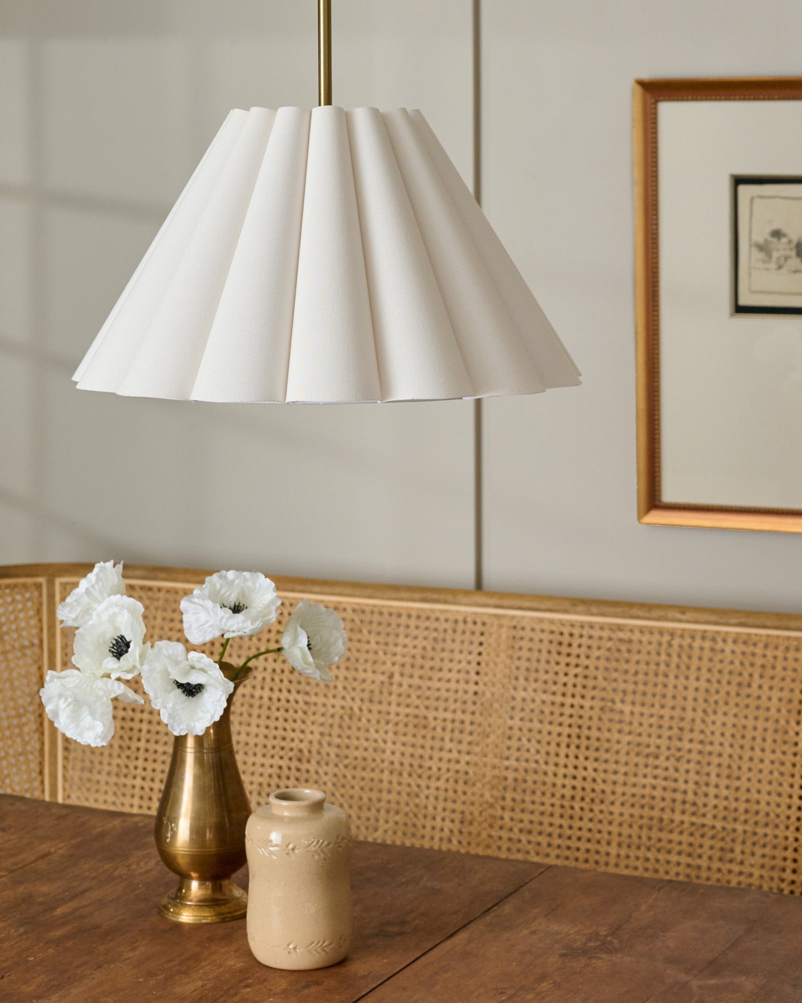 Odette Linen Scallop Pendant (12-20)