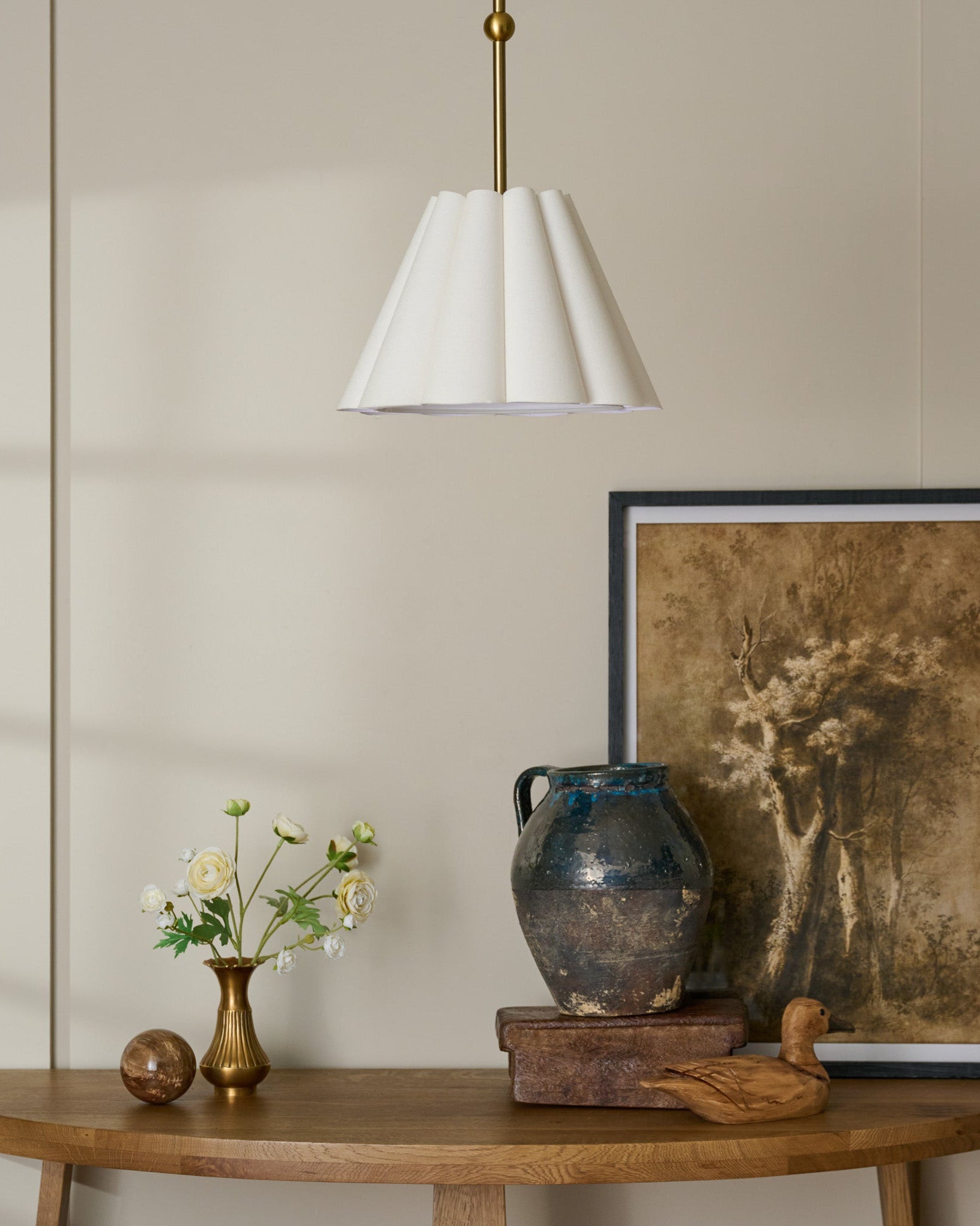 Odette Linen Scallop Pendant (12-20) - Image 4