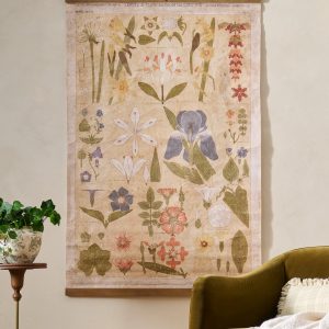 Antique Botanical Study II Tapestry
