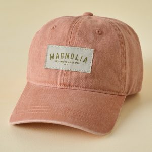 Magnolia Woven Patch Coral Hat