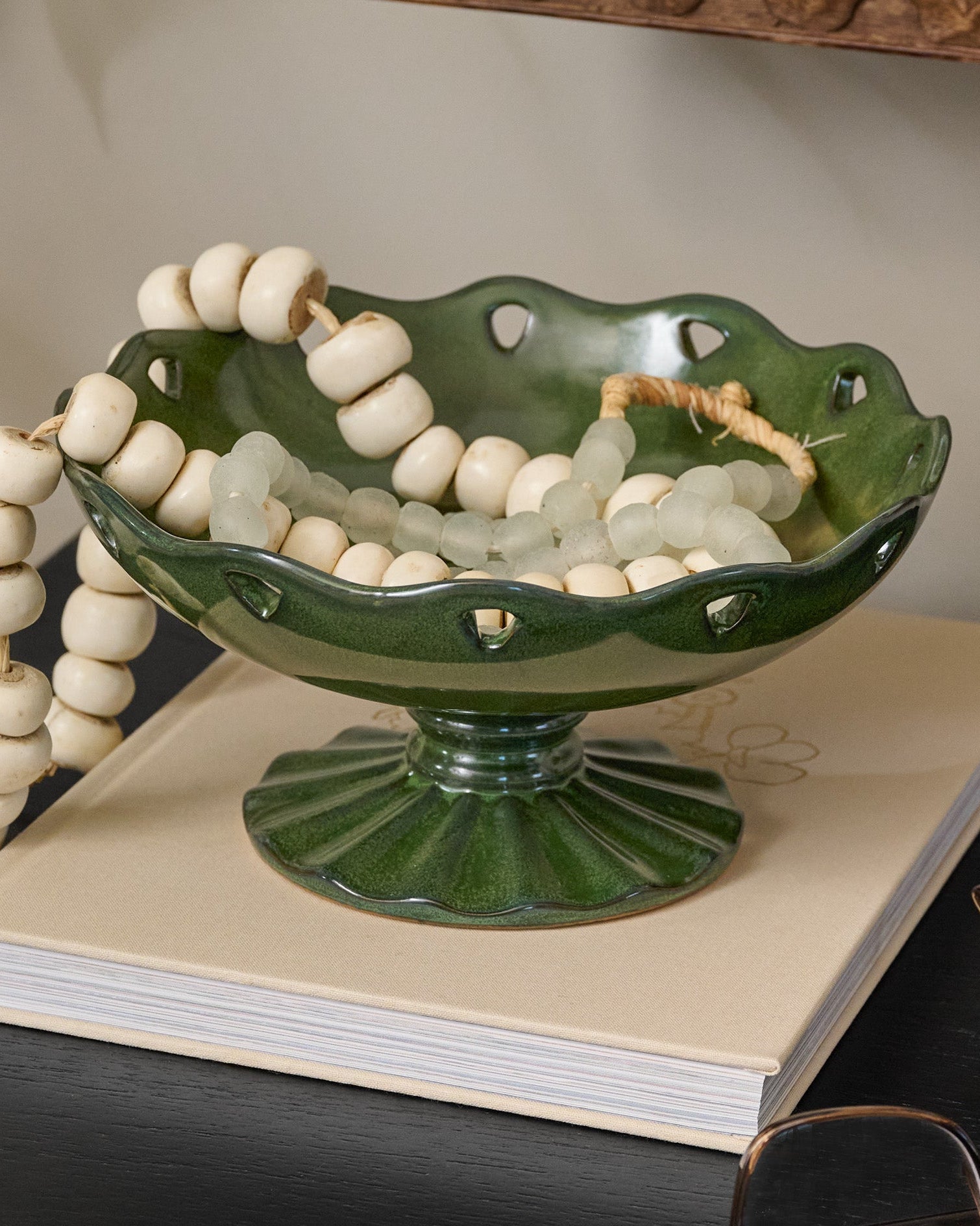 Libby Glazed Ceramic Footed Bowl - Image 2