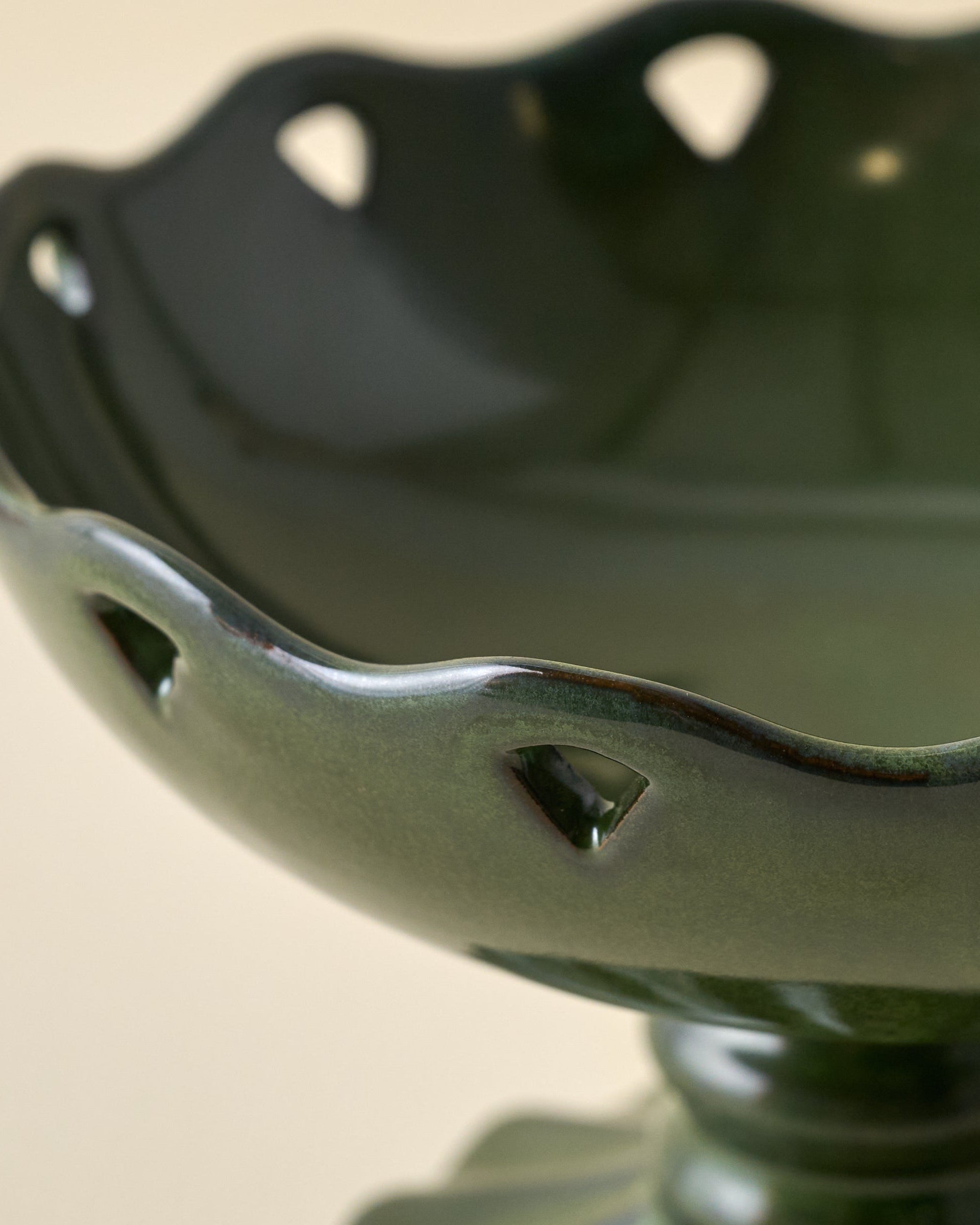 Libby Glazed Ceramic Footed Bowl - Image 5