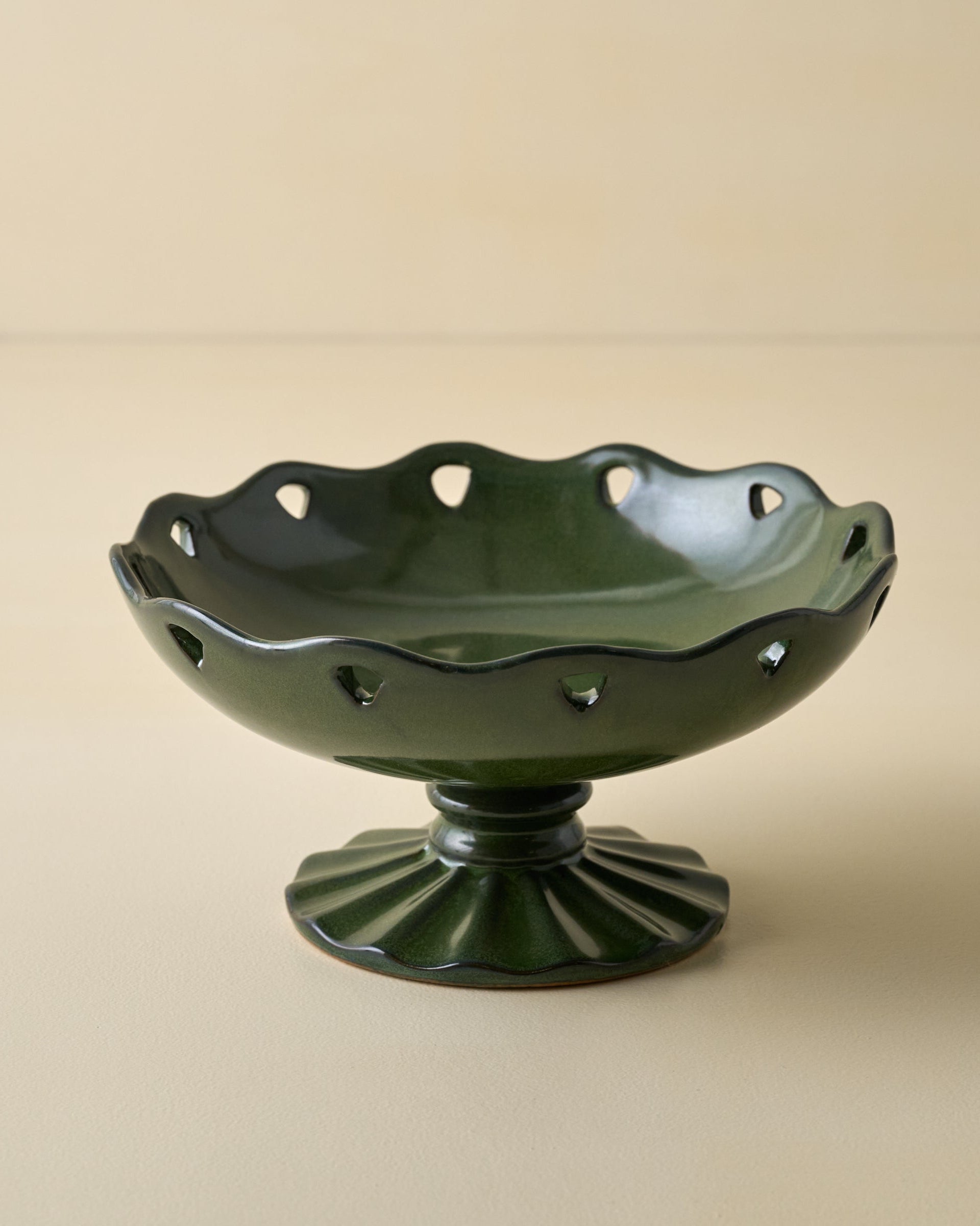 Libby Glazed Ceramic Footed Bowl - Image 3