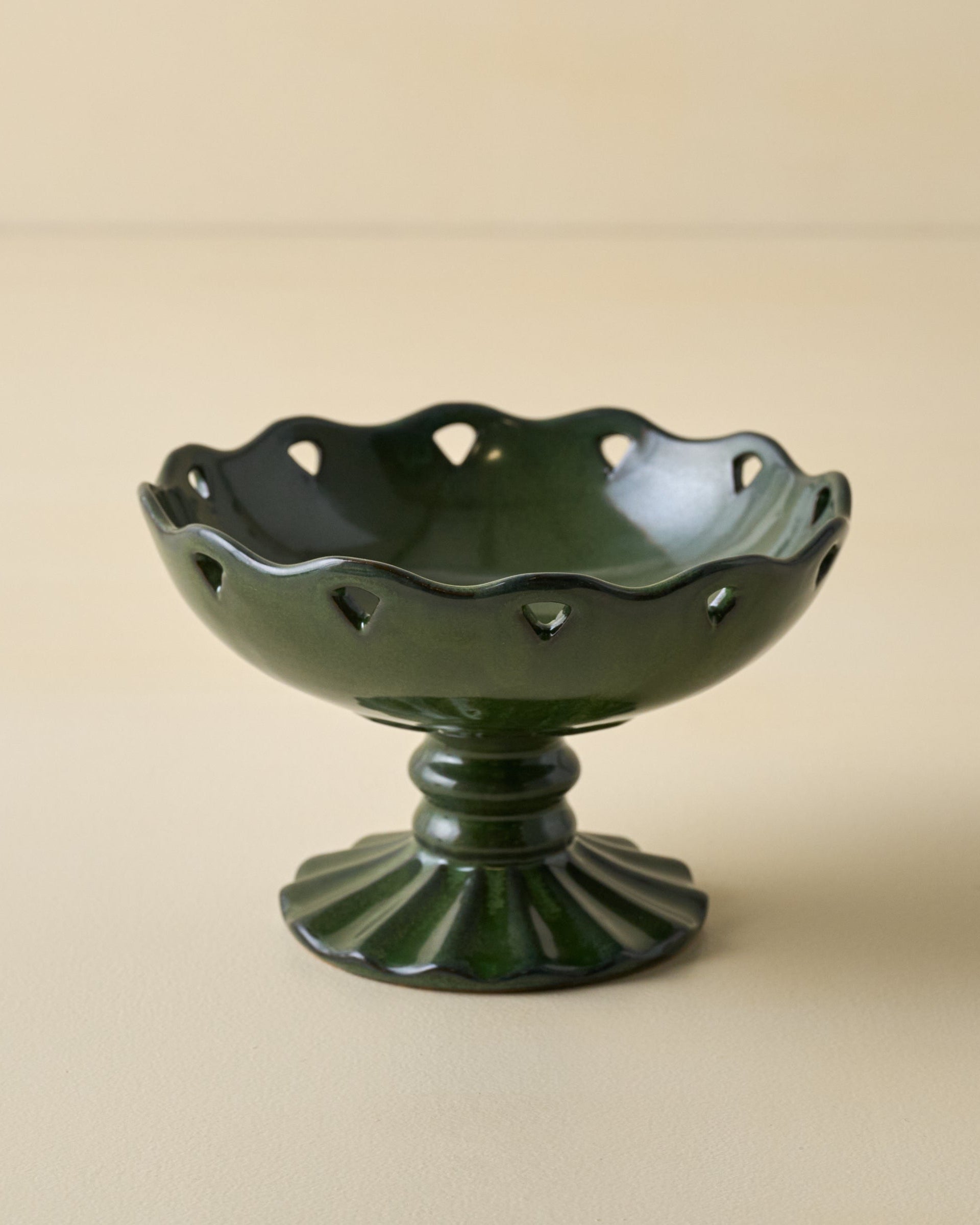 Libby Glazed Ceramic Footed Bowl - Image 4