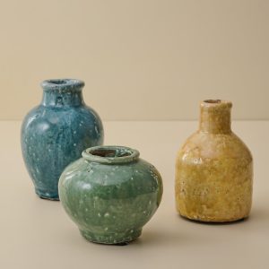 Serena Crackle Glaze Bud Vase