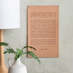 Authenticity Leather Sign