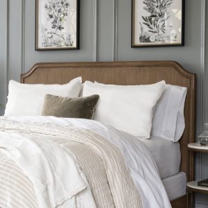 Corinne Mahogany Wood Bed Frame with Headboard