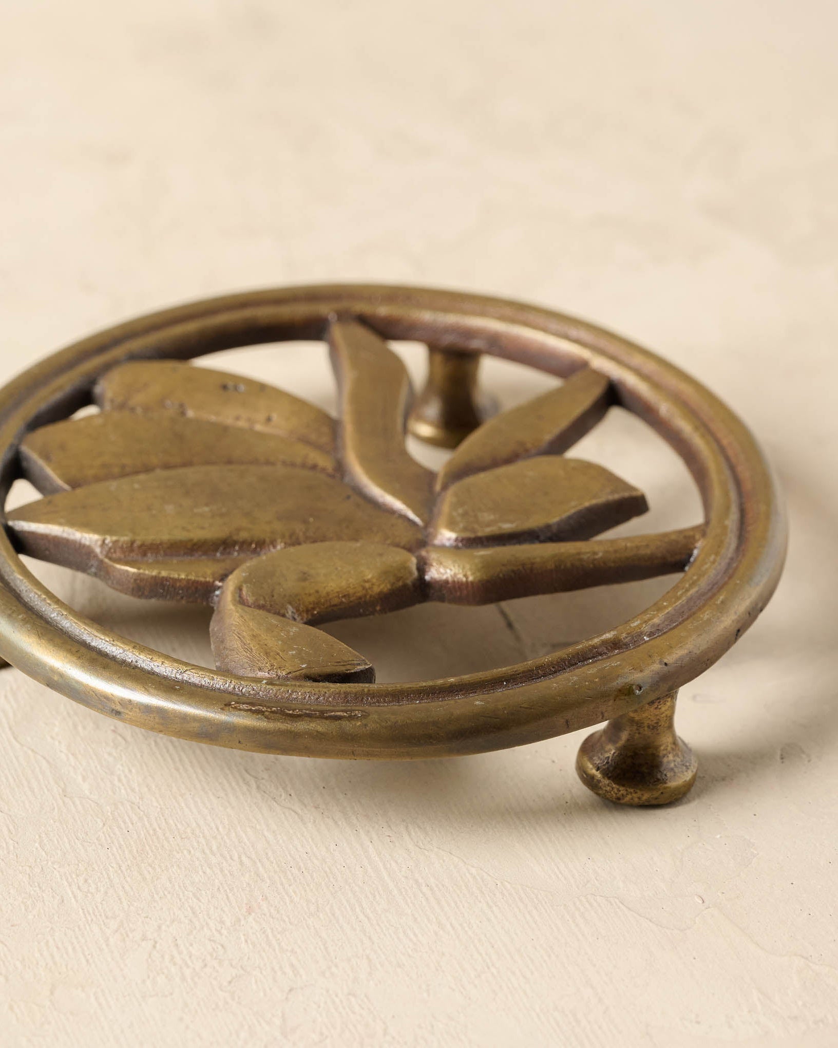 Magnolia Antique Brass Trivet - Image 3